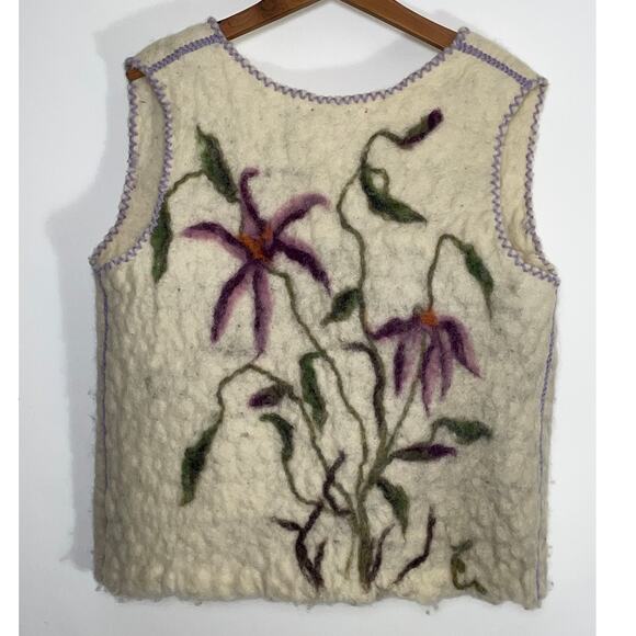 TUAK 100% Pure Virgin Wool Sweater Vest - Women's Size M - Hand Knit in Canada - Picture 2 of 8